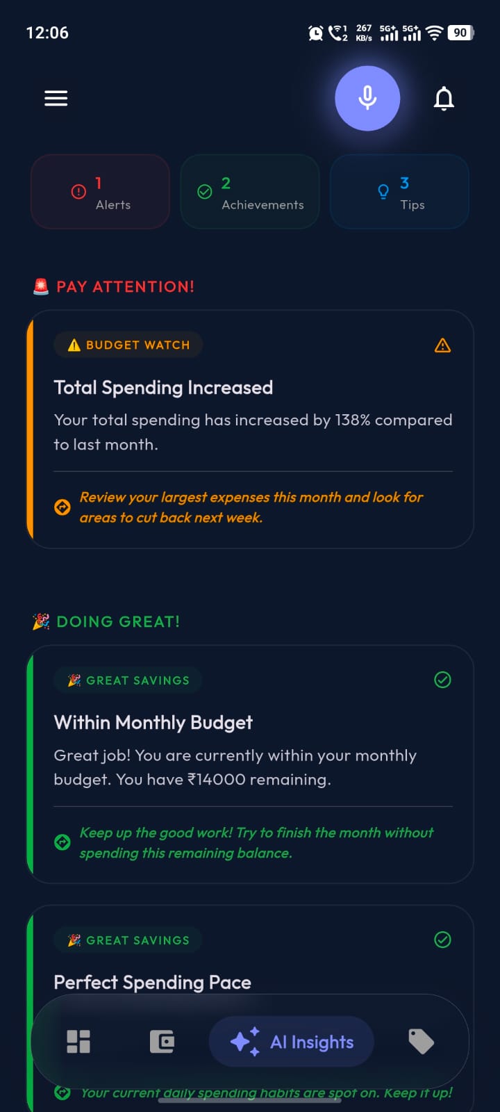 AI insights and alerts