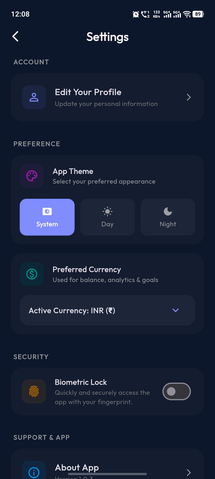 Settings & preferences